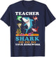 Teacher Shark Do Your Homework Men Women T-Shirt - T-Shirt | Navy