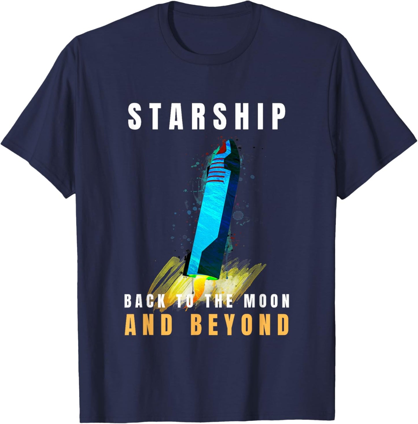 Starship Boca Chica Starbase | Starship Texas Starbase T-Shirt - T-Shirt | Navy
