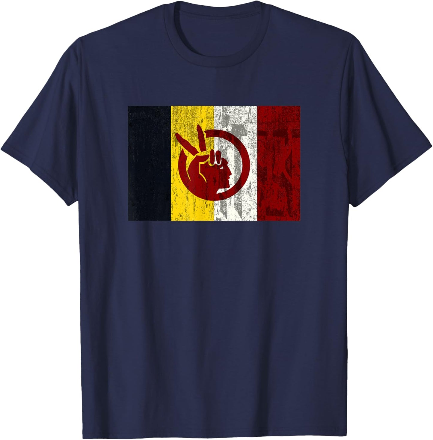 DISTRESSED American Indian Movement T-Shirt - T-Shirt | Navy
