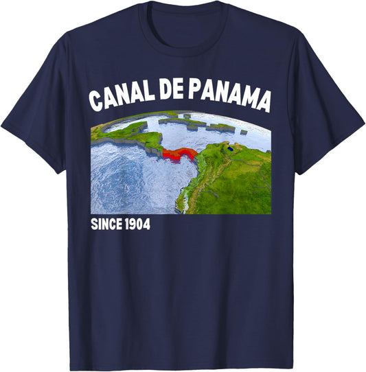 Canal De Panama Canal Zone Panamanian Waterway T-Shirt - T-Shirt | Navy