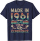 Made in 1961 I'm Not 64th Birthday Experience Vintage Retro T-Shirt - T-Shirt | Navy