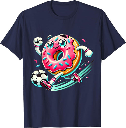 Funny Donut Playing Soccer Food Champ Sports Donut