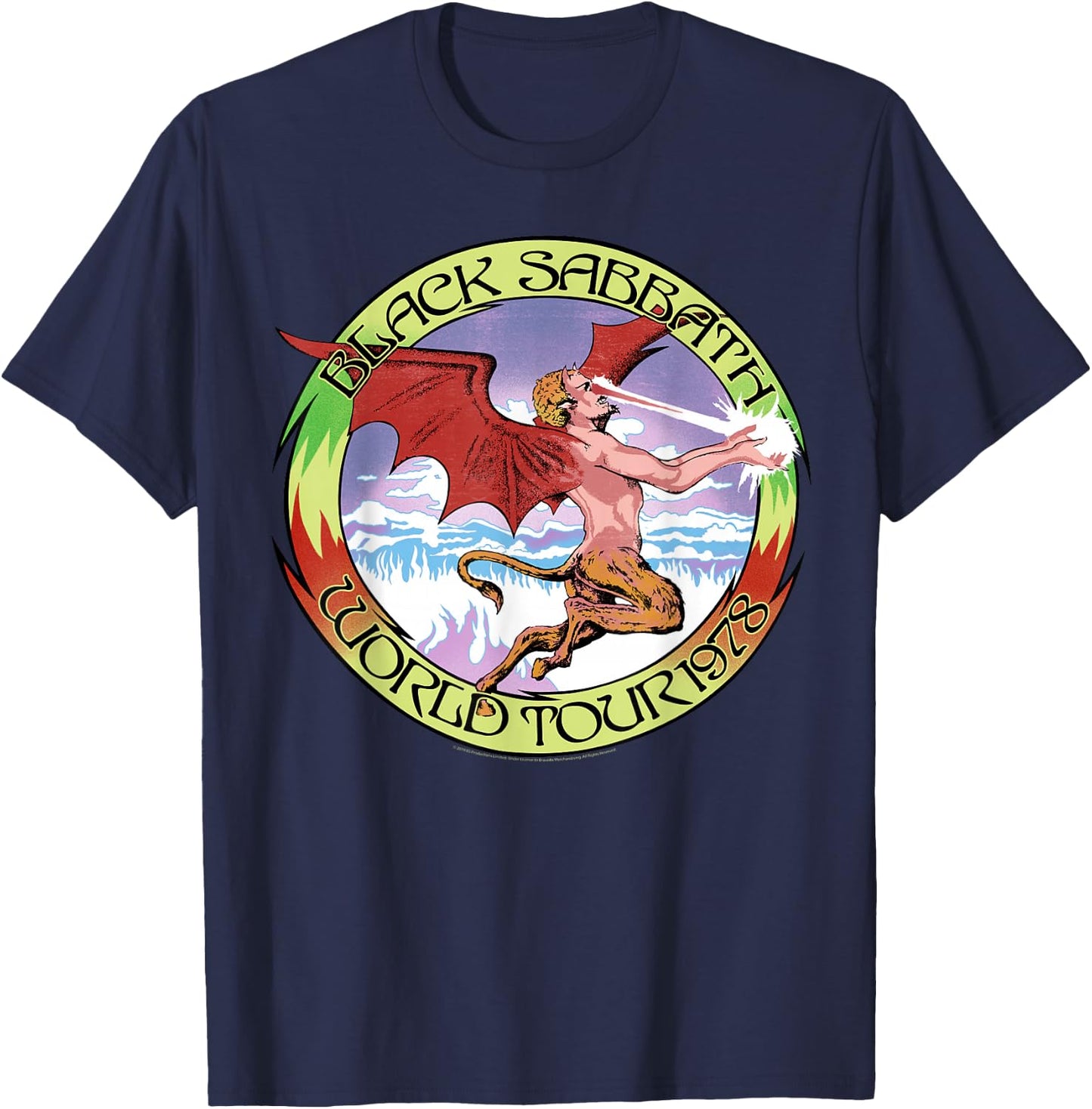 Black Sabbath Official World Tour '78 T-Shirt - T-Shirt | Navy