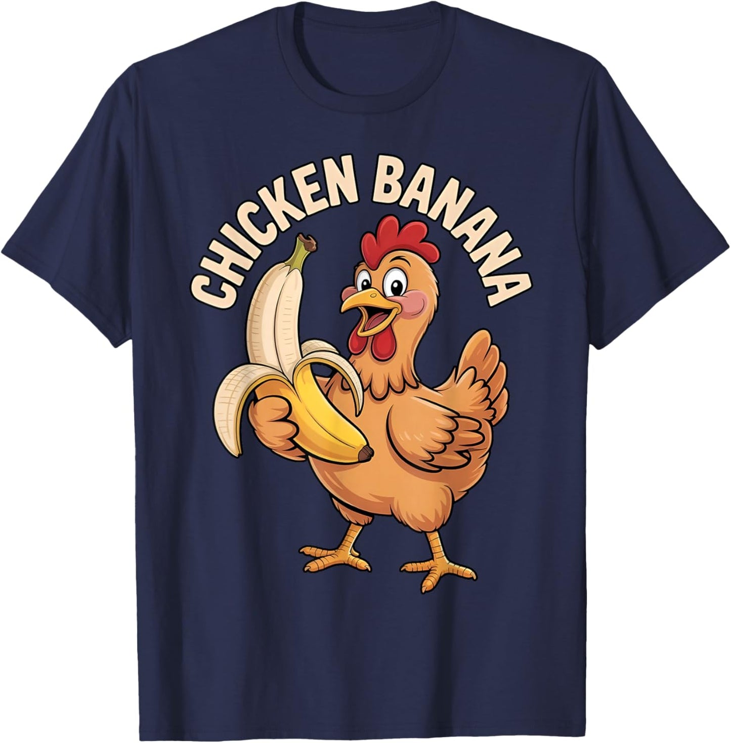 Chicken Banana Meme Tendance Banane de poulet drôle T-Shirt - T-Shirt | Navy