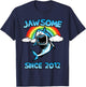 Jawsome Since 2012 Happy Shark 7 Birthday Gift T-Shirt - T-Shirt | Navy