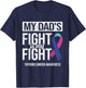 My Dad's Fight My Fight Thyroid Cancer Awareness Ribbon T-Shirt - T-Shirt | Navy