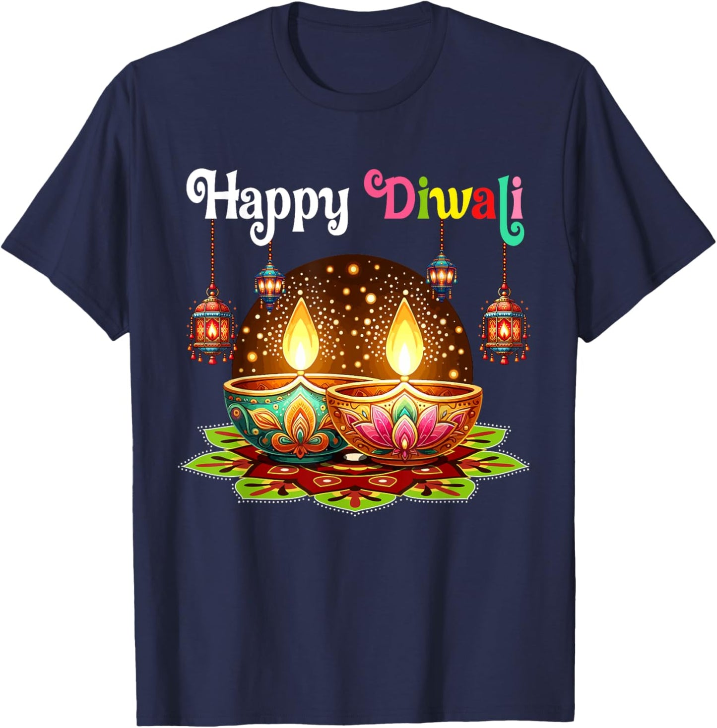 Happy Diwali Funny Festival Proud Indian Matching Family T-Shirt - T-Shirt | Navy