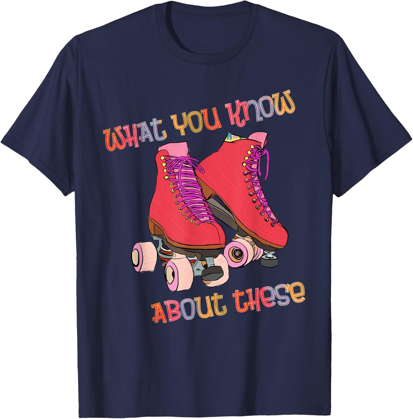 80s Roller Skates - Roller Skating - Disco Skates - Vintage T-Shirt - T-Shirt | Navy