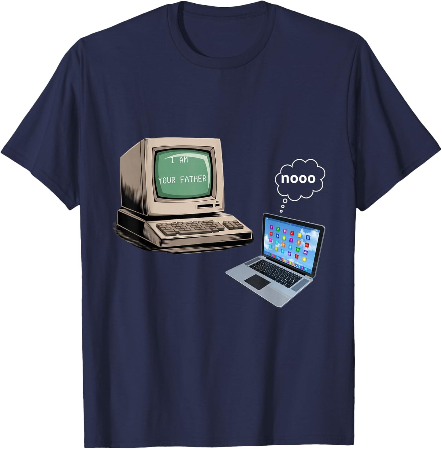 Computer programmer. 80's computer T-Shirt - T-Shirt | Navy