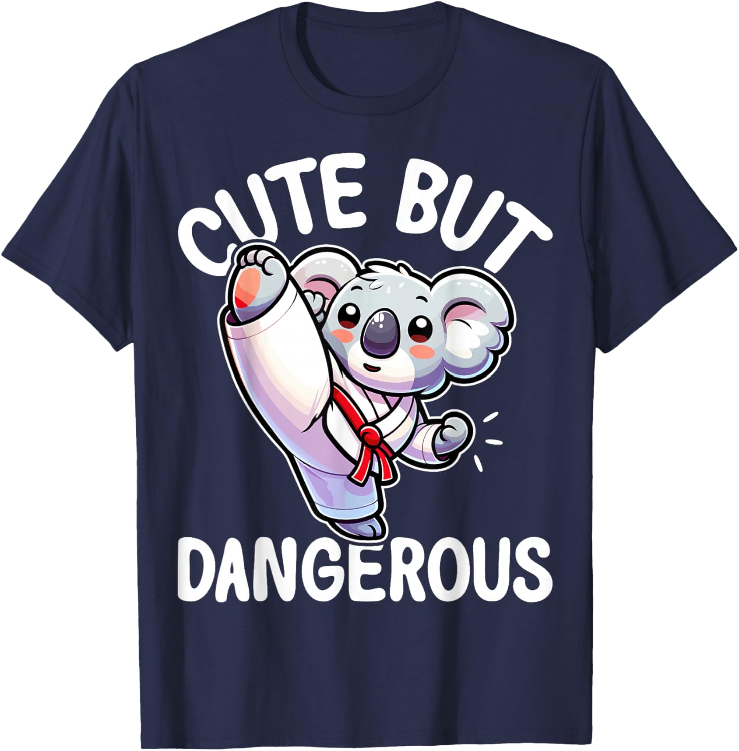 Cute but Dangerous Karate Taekwondo Koala Karate Girl T-Shirt - T-Shirt | Navy