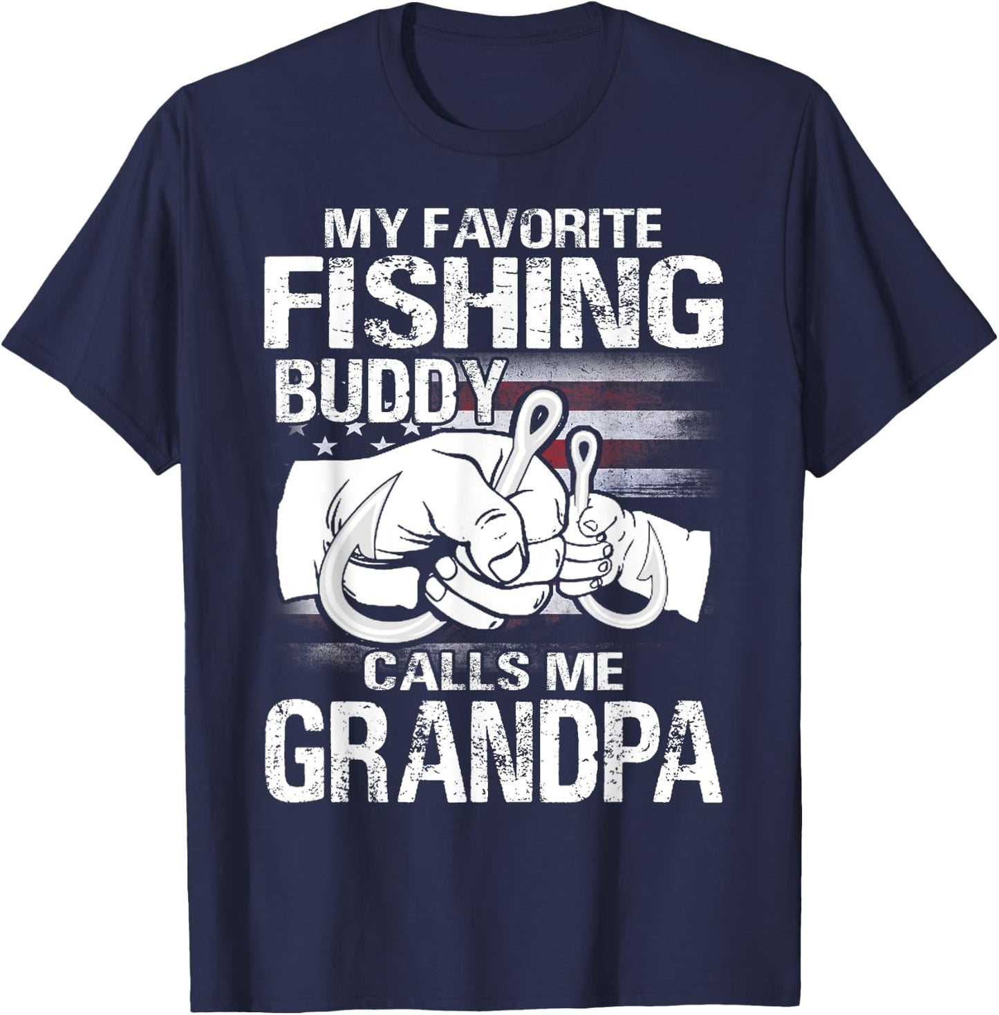My Favorite Fishing Buddy Calls Me Grandpa T-Shirt - T-Shirt | Navy