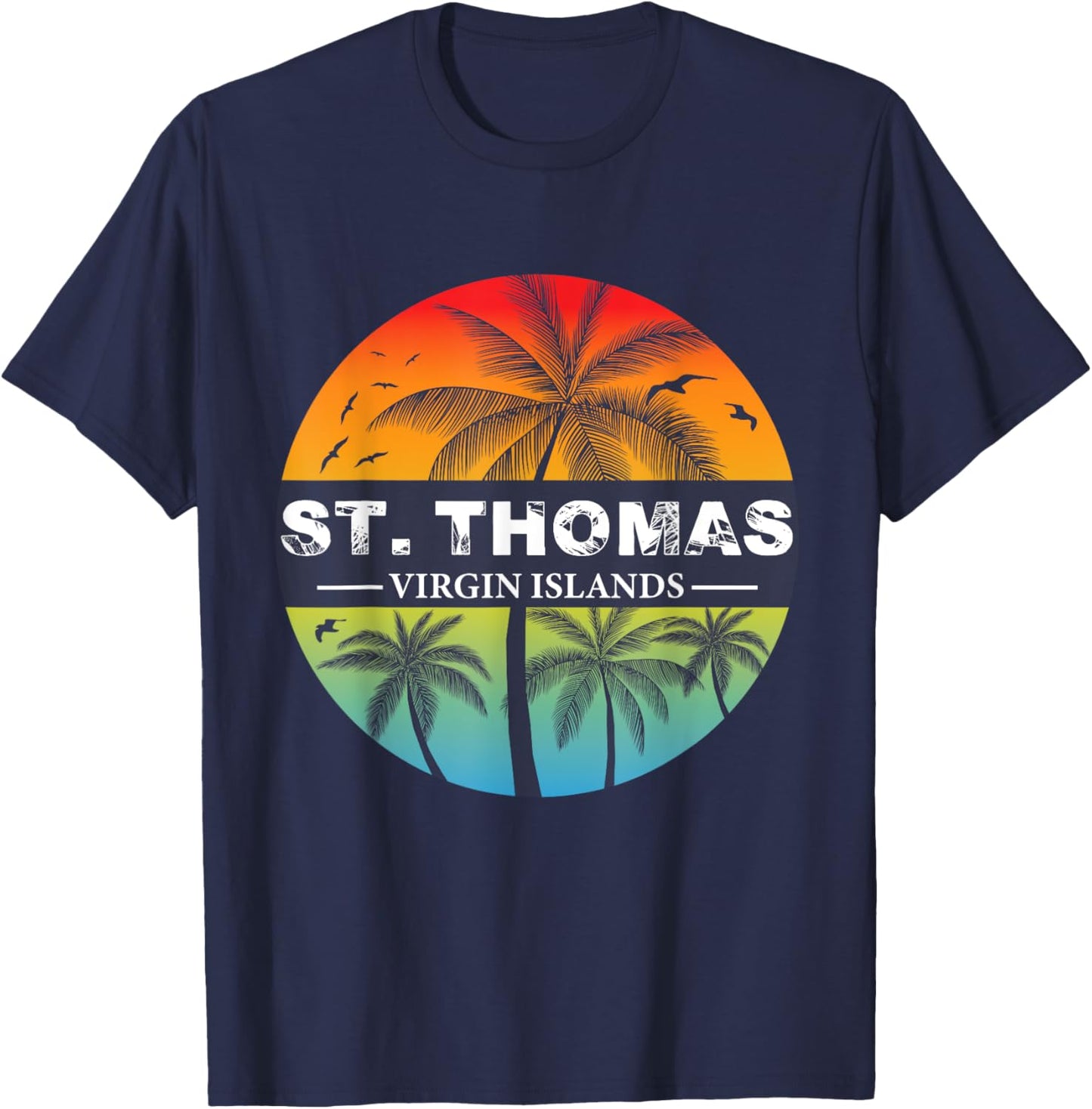 St. Thomas Virgin Islands Holiday Family Vacation Summer Men Women T-Shirt - T-Shirt | Navy