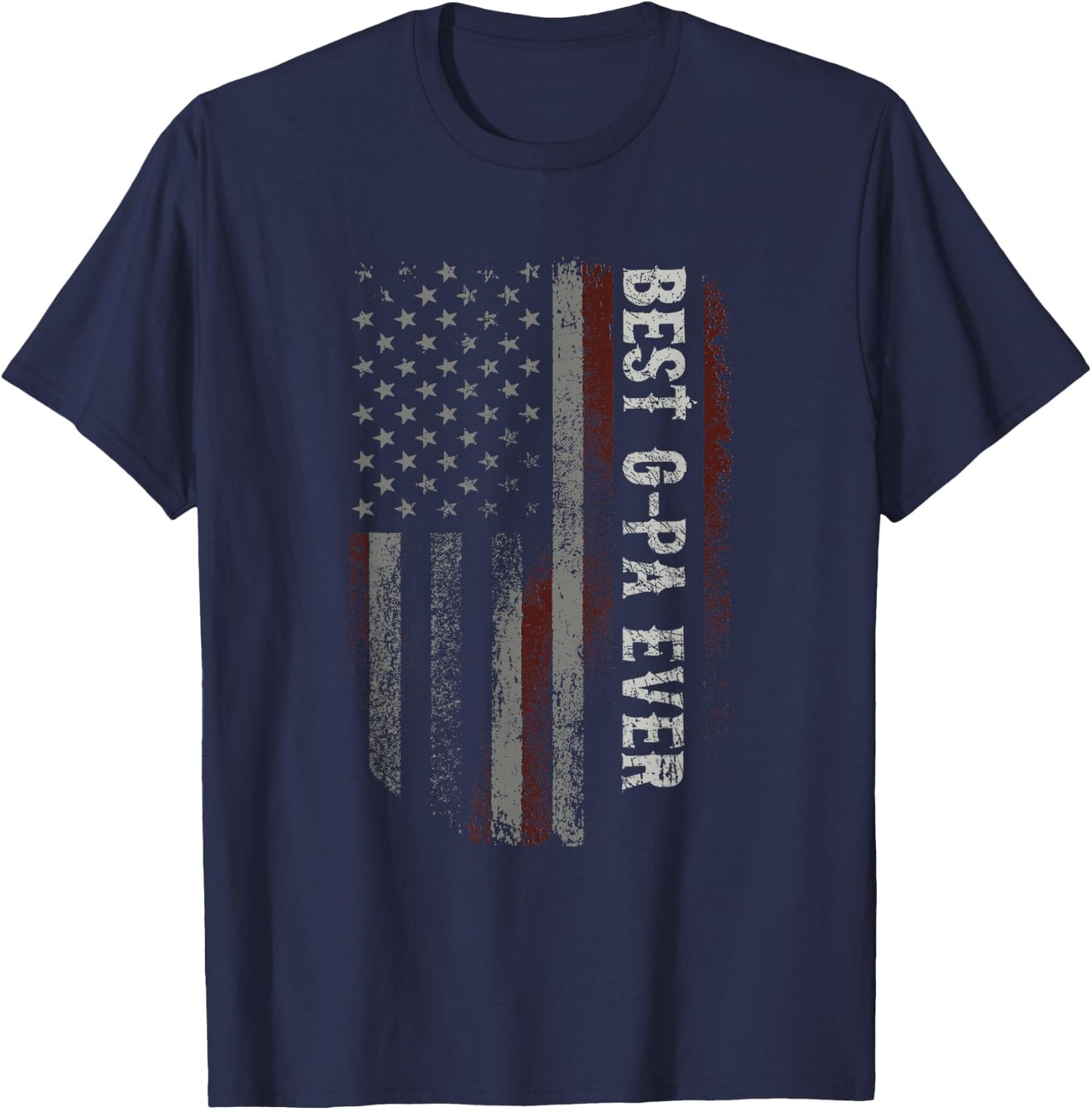 Best G-pa Ever American Flag Funny Grandpa Father's Day T-Shirt - T-Shirt | Navy