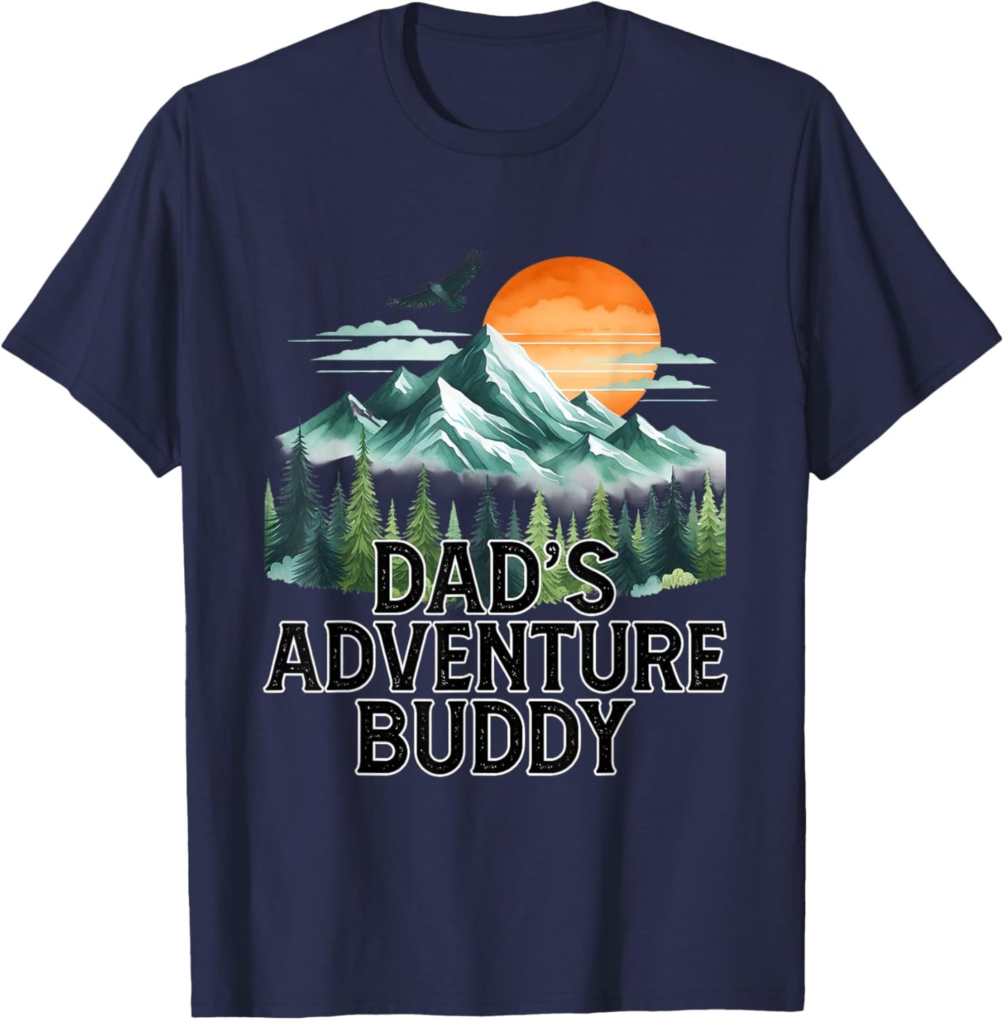 Dad's Adventure Buddy Outdoor Adventure Matching Family T-Shirt - T-Shirt | Navy