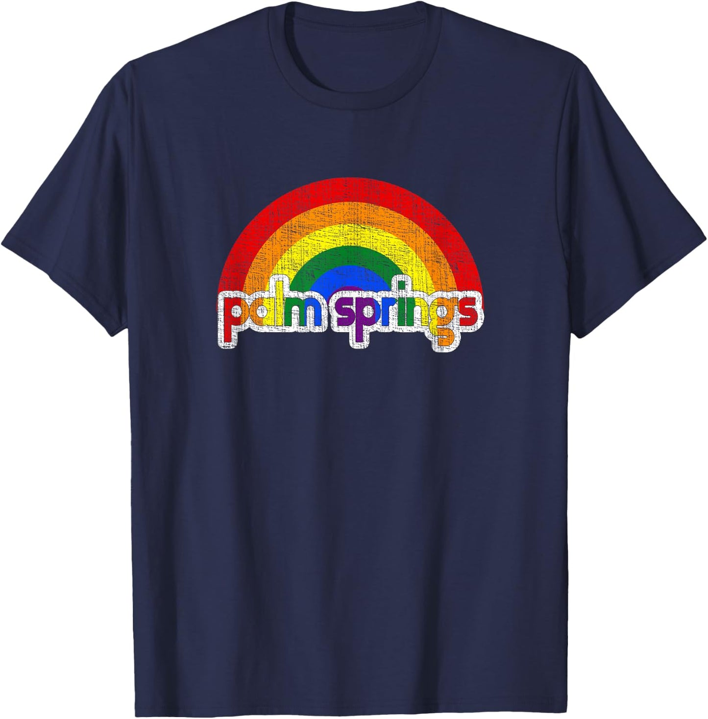 Palm Springs Gay Pride Support T-Shirt - T-Shirt | Navy
