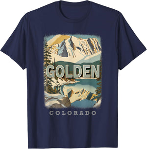 Golden Colorado CO Mountain Majesty SD189 T-Shirt - T-Shirt | Navy