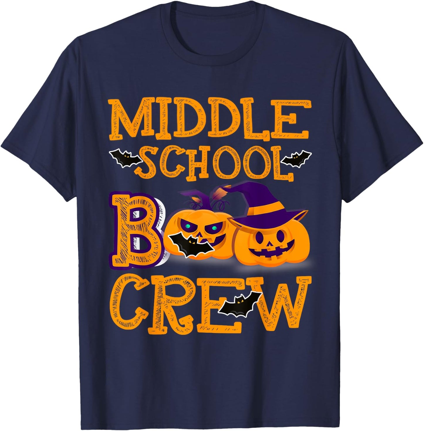 Middle School Boo Crew Halloween Costume T-Shirt - T-Shirt | Navy