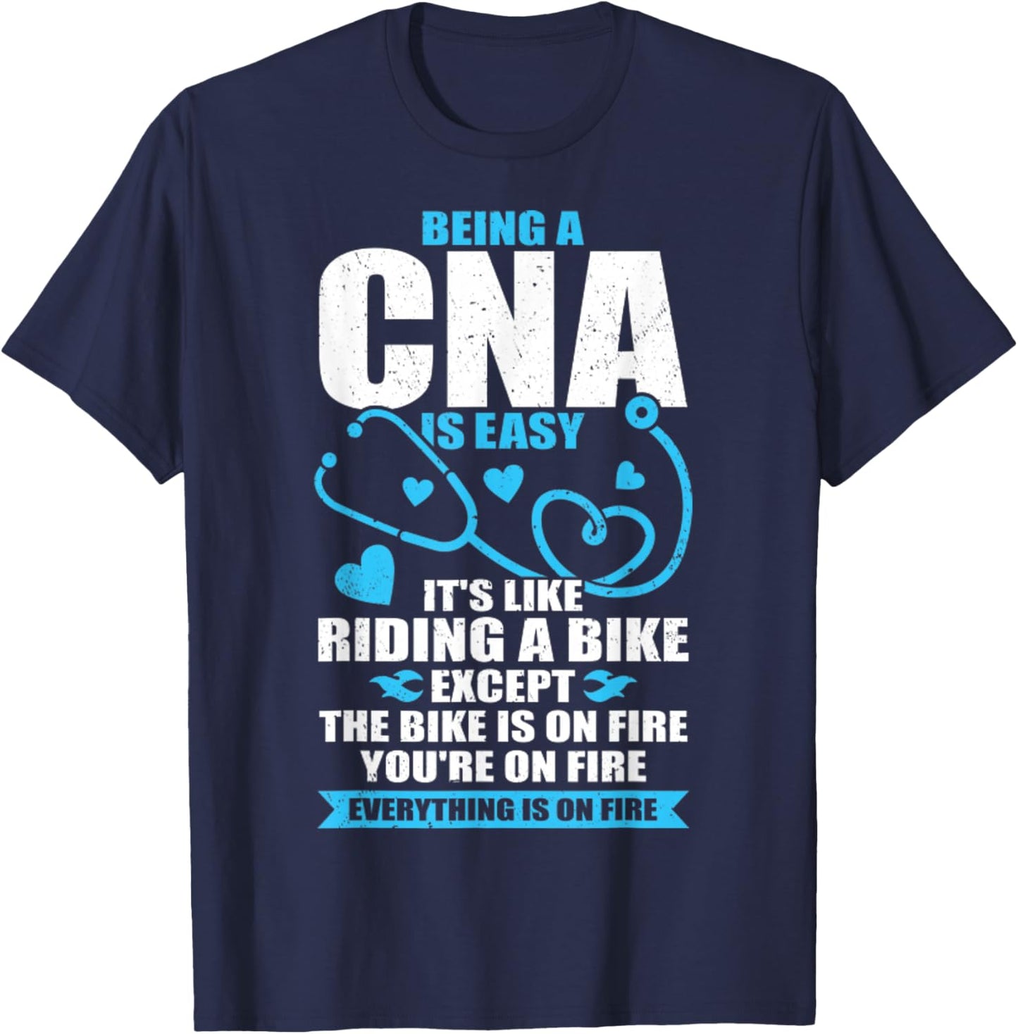 Funny CNA Work Certified Nursing Assistant Gift T-Shirt - T-Shirt | Navy