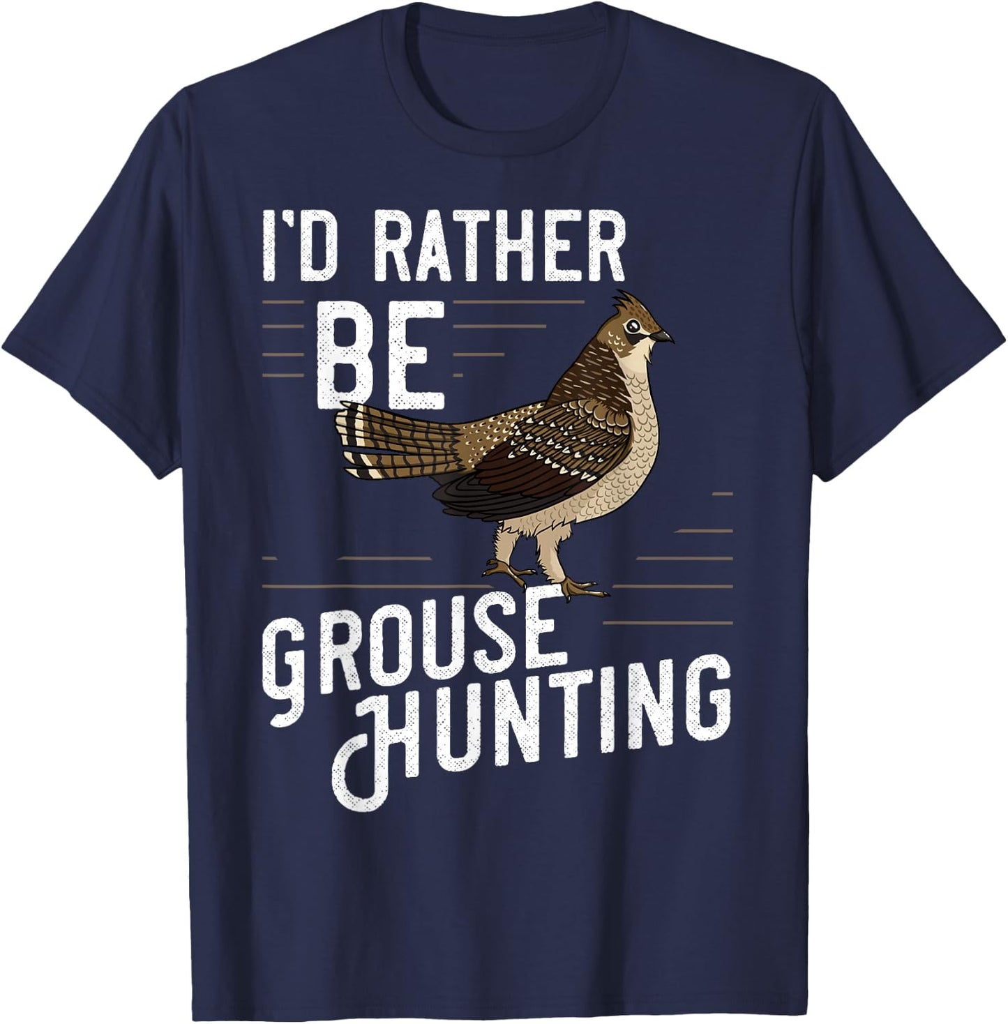 Ruffed Grouse Bird Gift Hunting Spruce Grouse T-Shirt - T-Shirt | Navy