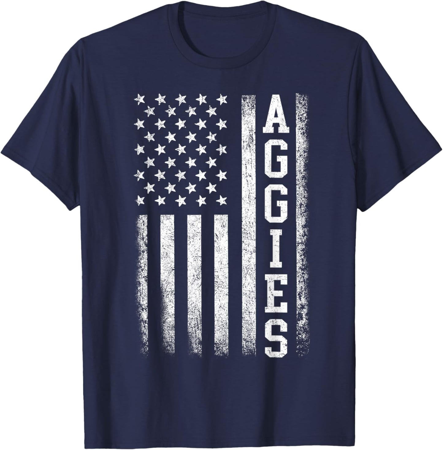 Vintage Aggies Retro Style 70s 80s First Name Men Women Kids T-Shirt - T-Shirt | Navy