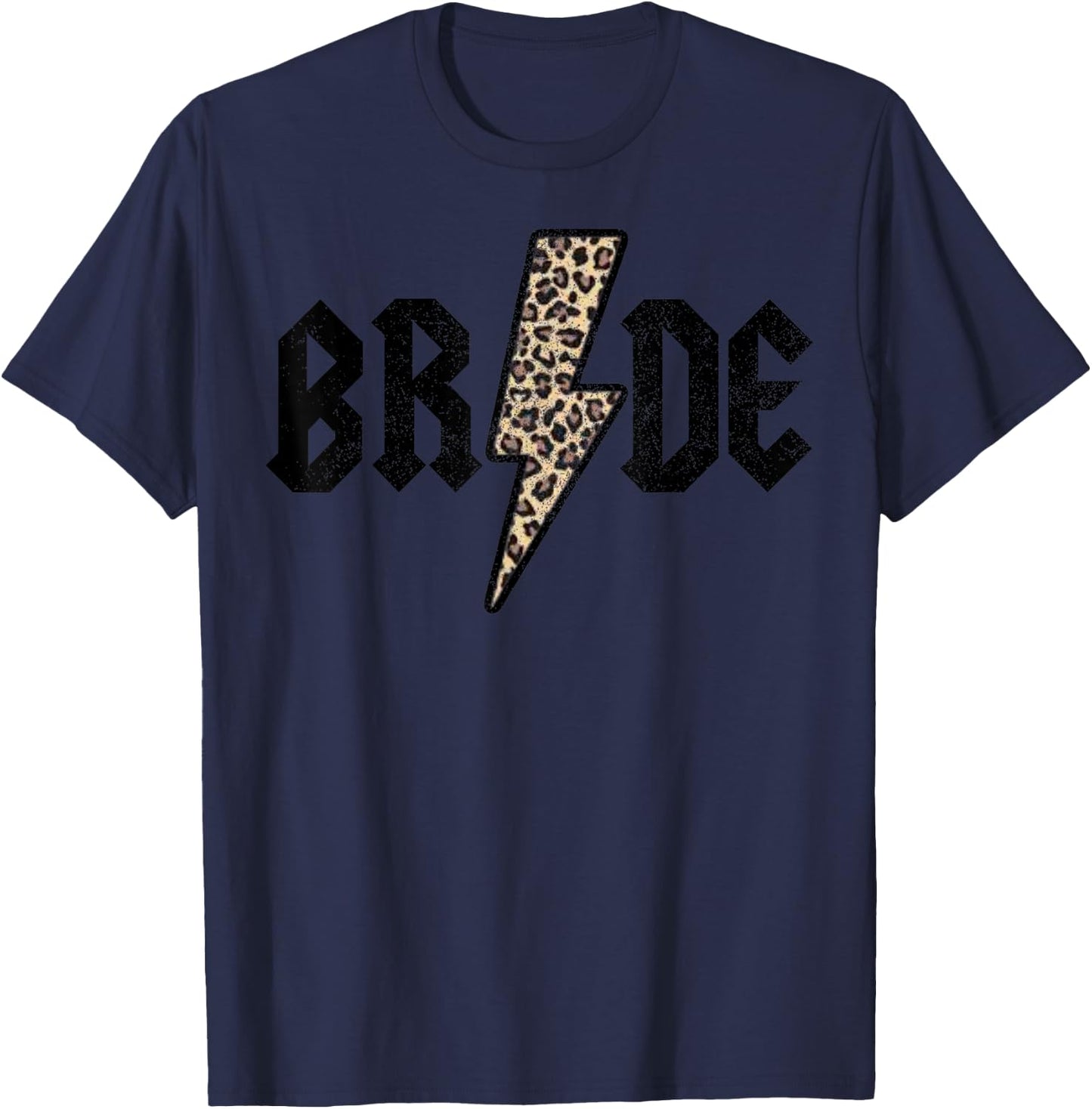 Retro Bride Rock N Roll Bridal Bachelorette Party Matching T-Shirt - T-Shirt | Navy