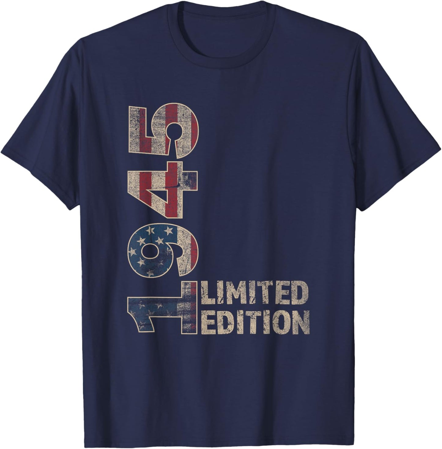 80th Birthday Gift Men Vintage Born 1945 Turning 80 Year Old T-Shirt - T-Shirt | Navy