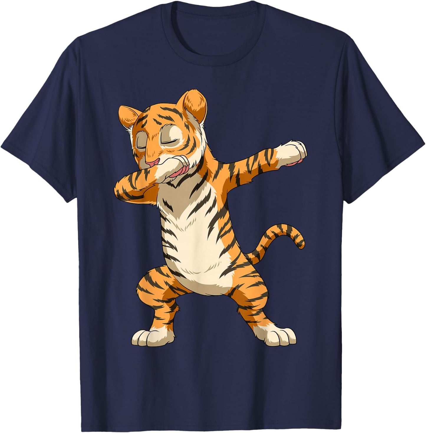 Dabbing Tiger Dab Tiger Dabbing Tiger Lovers Zoo Themed T-Shirt - T-Shirt | Navy