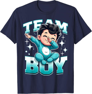 Team Boy Gender Reveal T-Shirt - T-Shirt | Navy