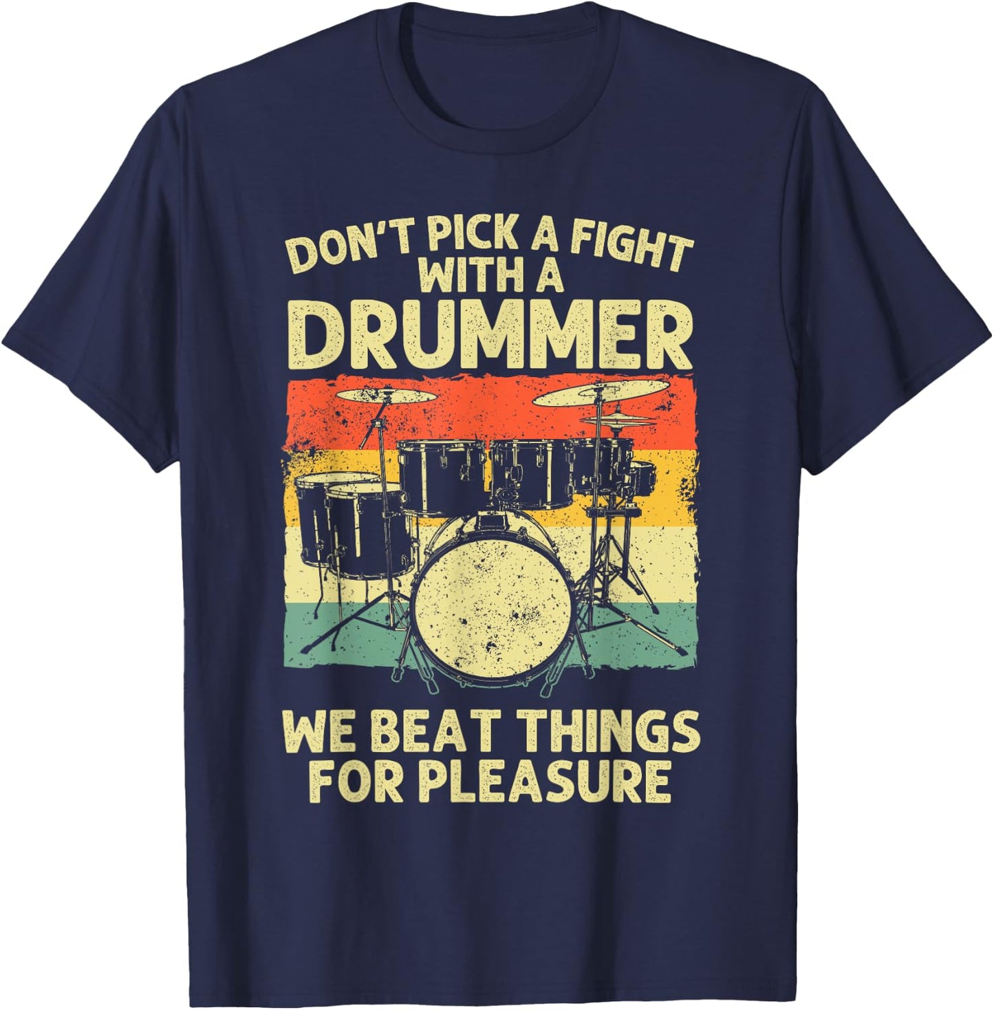 Funny Drummer Design Women Drumline Drumming Drummer T-Shirt - T-Shirt | Navy