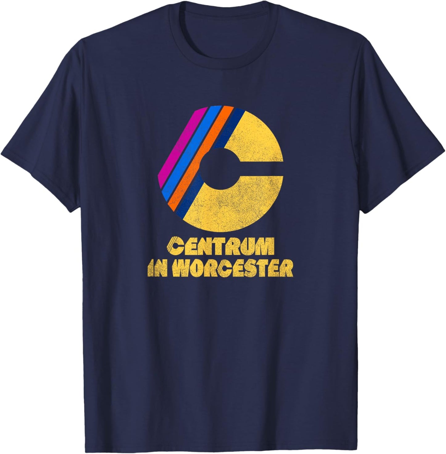 Worcester Centrum Concert Venue Retro Sports Arena Funny T-Shirt - T-Shirt | Navy