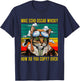Mike Echo Oscar Whisky Cat Funny Cat's Pun Pilot Vintage Women T-Shirt - T-Shirt | Navy