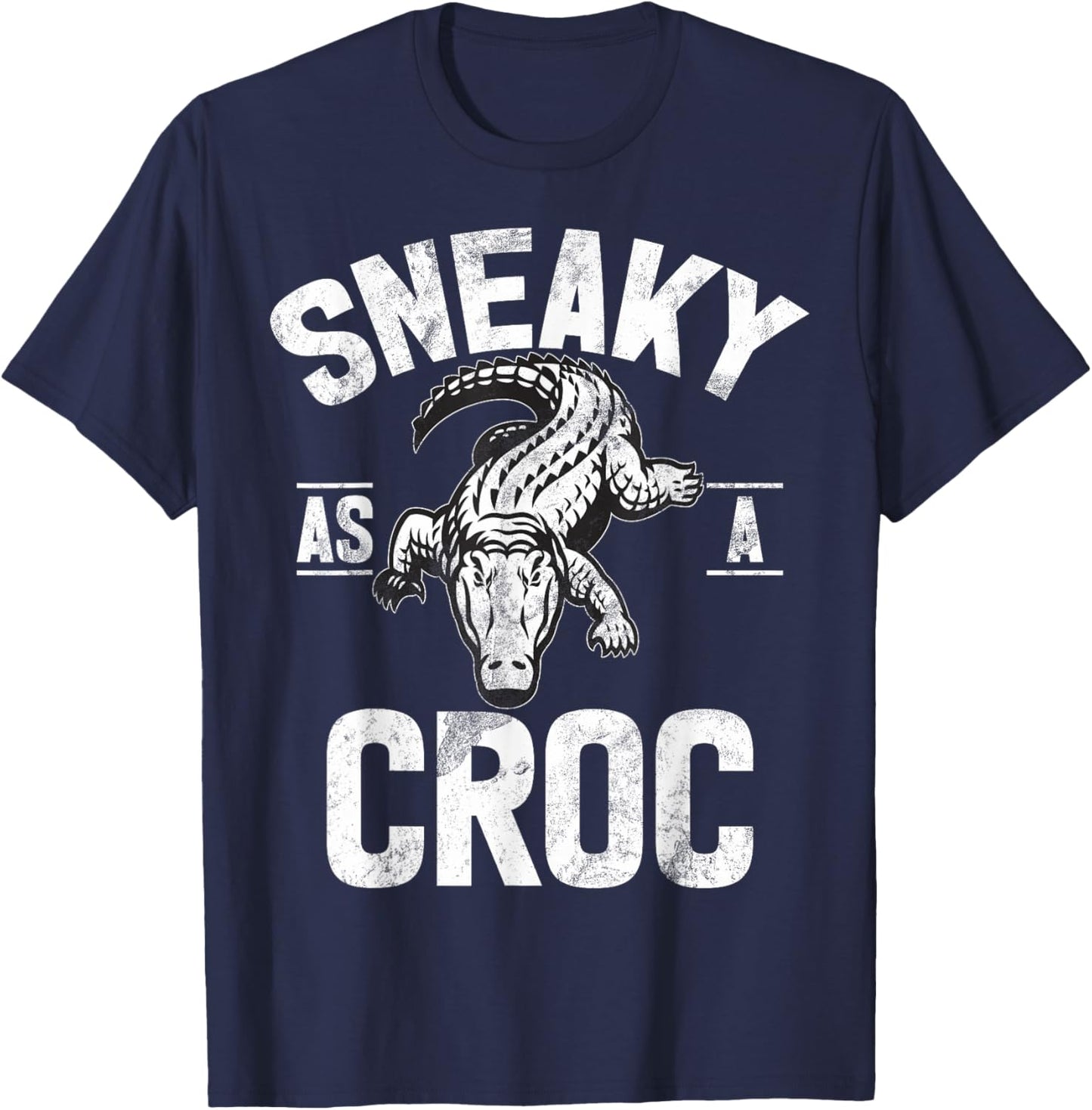 Sneaky as a Croc Crocodile T-Shirt - T-Shirt | Navy