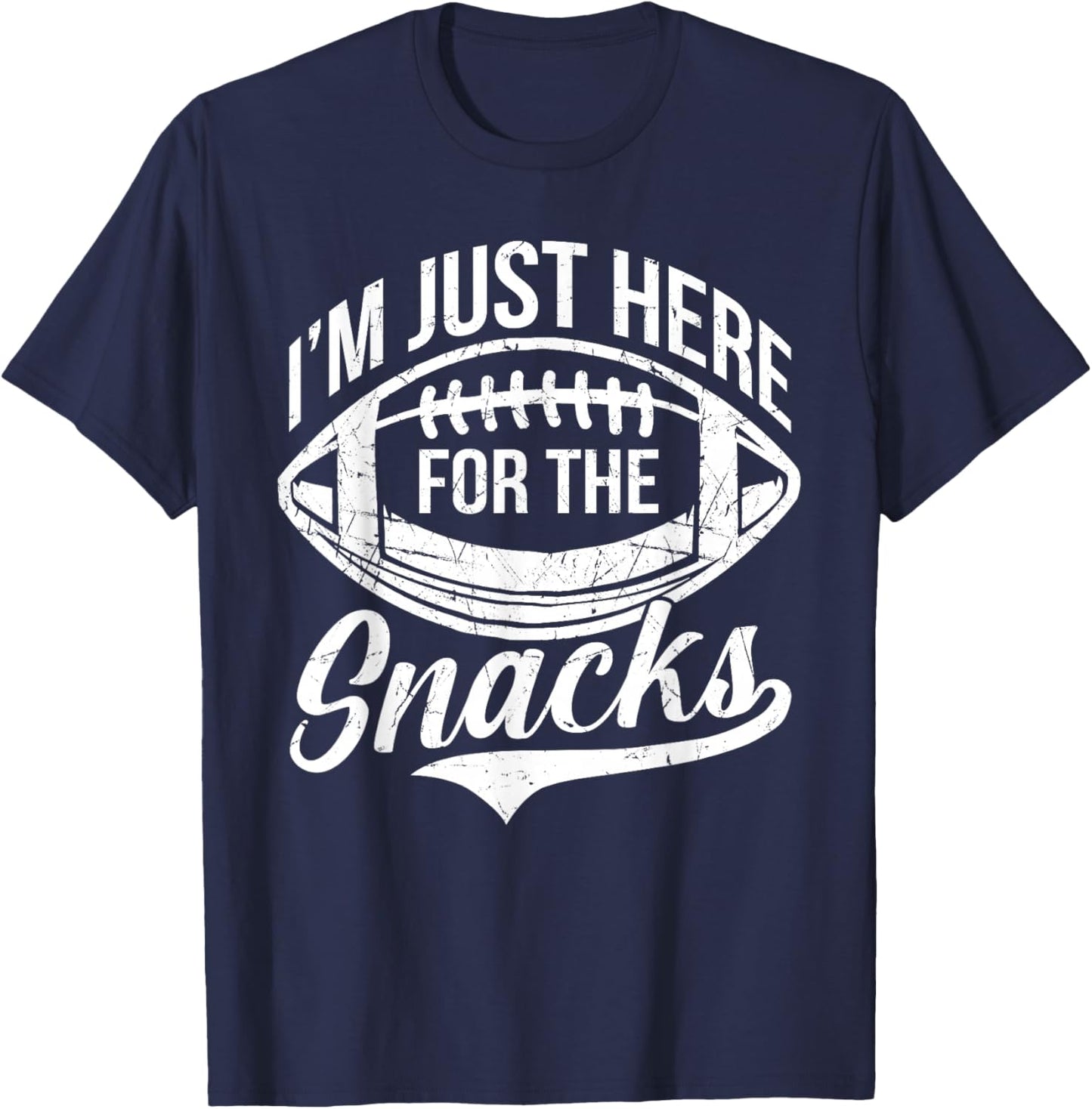 I'm Just Here For The Snacks Funny Fantasy Football League T-Shirt - T-Shirt | Navy