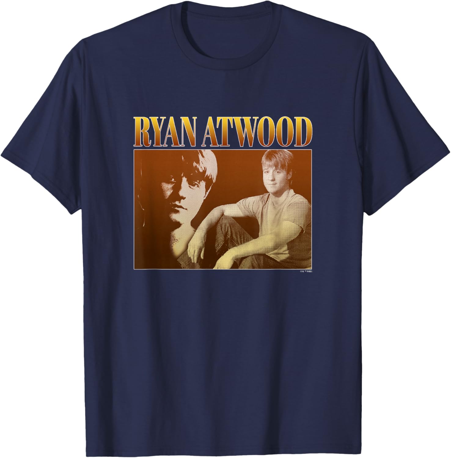 The O.C. Ryan Atwood Microperforated Portrait - -Youth, Black, Small T-Shirt - T-Shirt | Navy