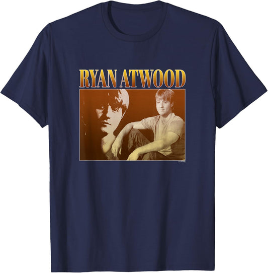 The O.C. Ryan Atwood Microperforated Portrait - -Youth, Black, Small T-Shirt - T-Shirt | Navy