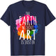 Earth Without Art is Just Eh Painting Artist Pun Art Teacher Small T-Shirt - T-Shirt | Navy