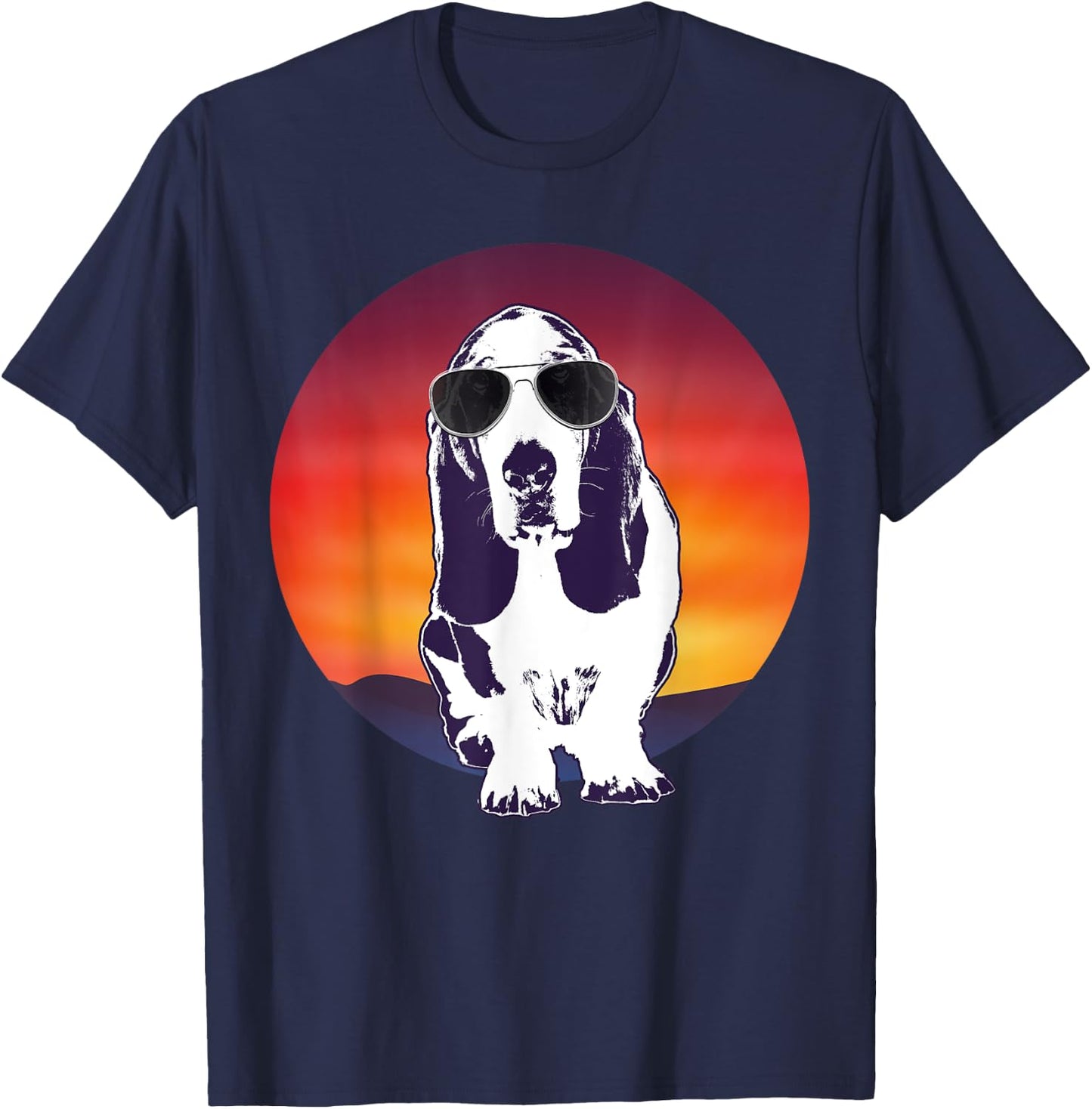Basset Hound Dog Women Kids T-Shirt - T-Shirt | Navy