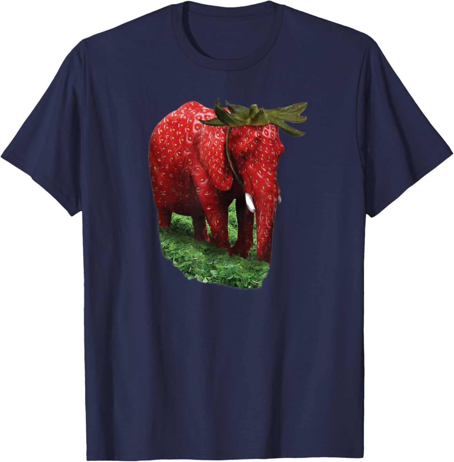 Strawberry Elephant T-Shirt - T-Shirt | Navy