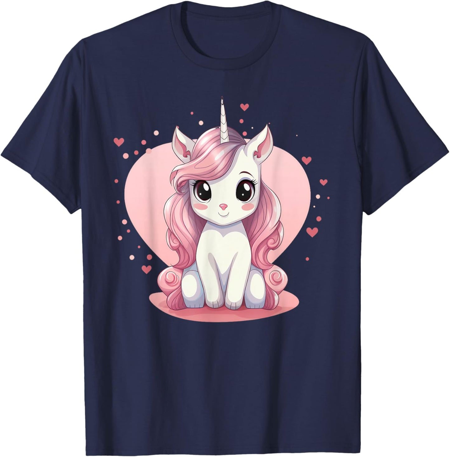 Cute Unicorn I Kids Unicorn T-Shirt - T-Shirt | Navy