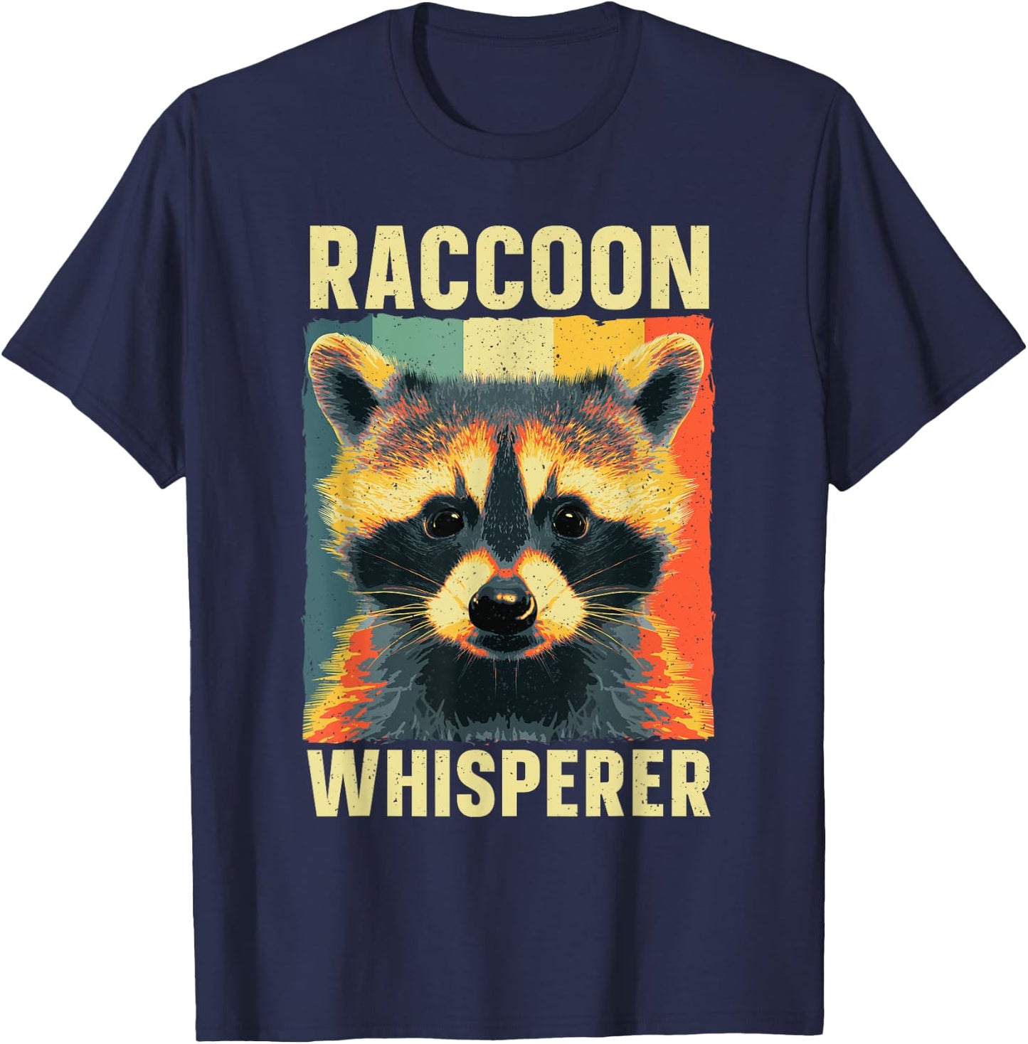 Cute Raccoon Design Women Kids Racoon Lover Raccoon T-Shirt - T-Shirt | Navy