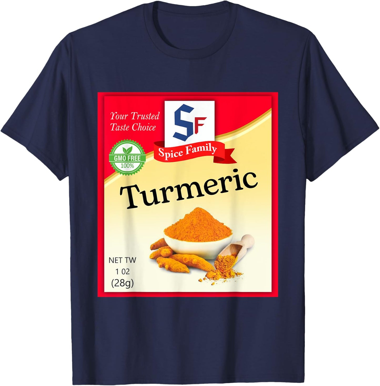 Turmeric Condiment Costume Holiday Spice Costumes T-Shirt - T-Shirt | Navy