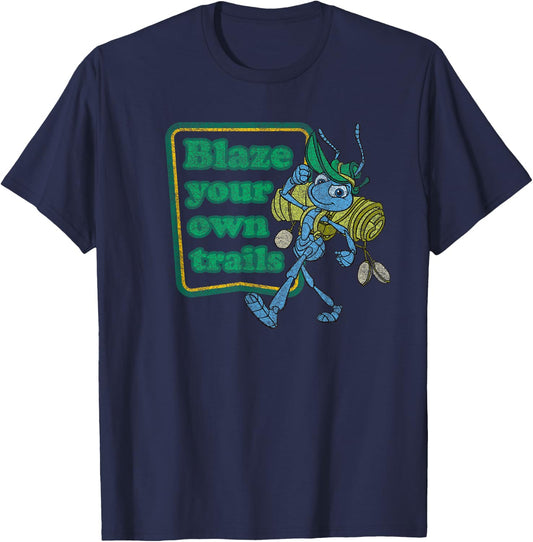 Disney PIXAR A Bug's Life Flik Blaze Your Own Trails T-Shirt - T-Shirt | Navy
