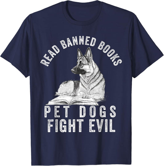 I Read Banned Books Lover BookWorm Love Banned Books T-Shirt - T-Shirt | Navy