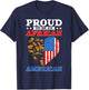 Funny Proud To Be An African American USA Flag 4th Of July T-Shirt - T-Shirt | Navy