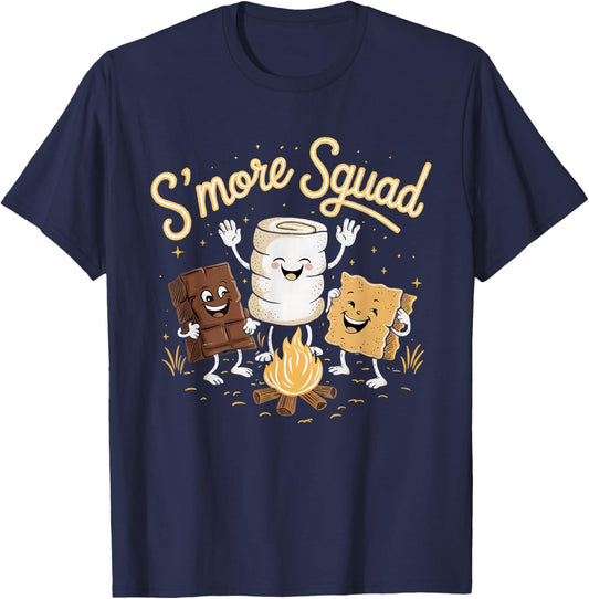 Smore Squad Camping Campfire Chocolate Marshmallow S'mores T-Shirt - T-Shirt | Navy