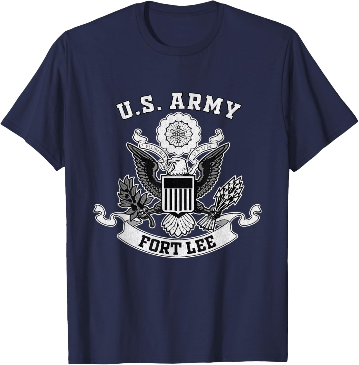 Fort Lee Virginia Military Base Eagle Emblem Vintage Gifts T-Shirt - T-Shirt | Navy