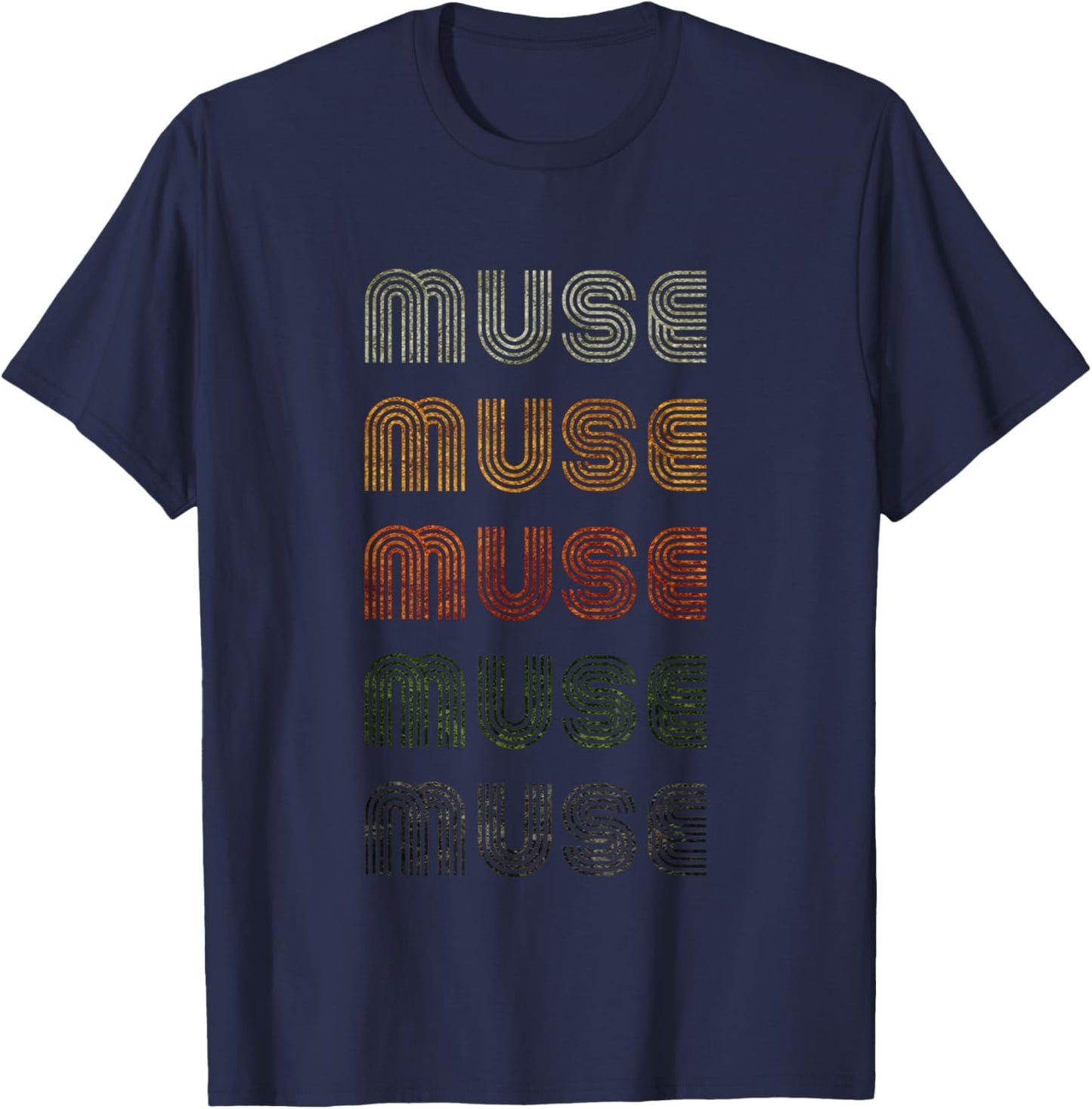 Love Heart Muse Grunge Vintage Style Black Muse T-Shirt - T-Shirt | Navy