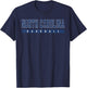 North Carolina Baseball Blue Vintage Text T-Shirt - T-Shirt | Navy