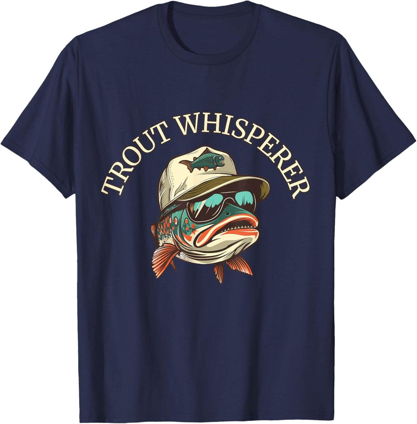 Fishing Fun Adventurous Trout Whisperer T-Shirt - T-Shirt | Navy