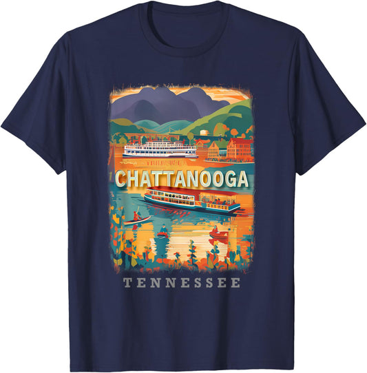 Chattanooga Tennessee TN Riverfront Revelry SD623 T-Shirt - T-Shirt | Navy
